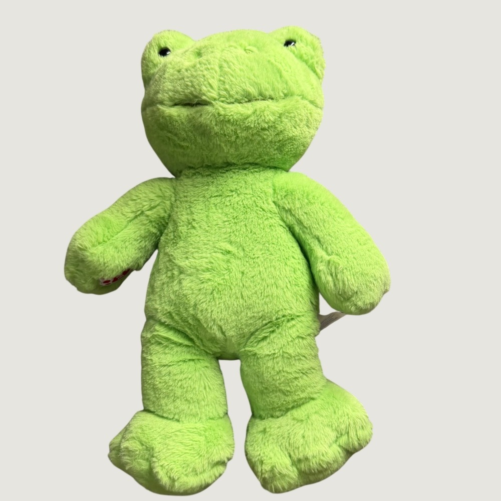 Build-A-Bear Spring Green Frog 16" Plush Stuffed Animal Soft Toy Lime Green